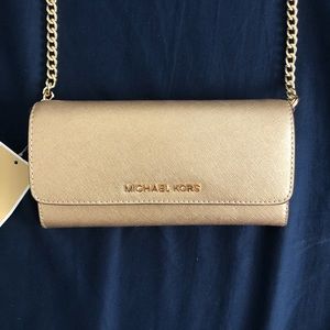 Michael Kors Jet Set Travel Wallet on a Chain